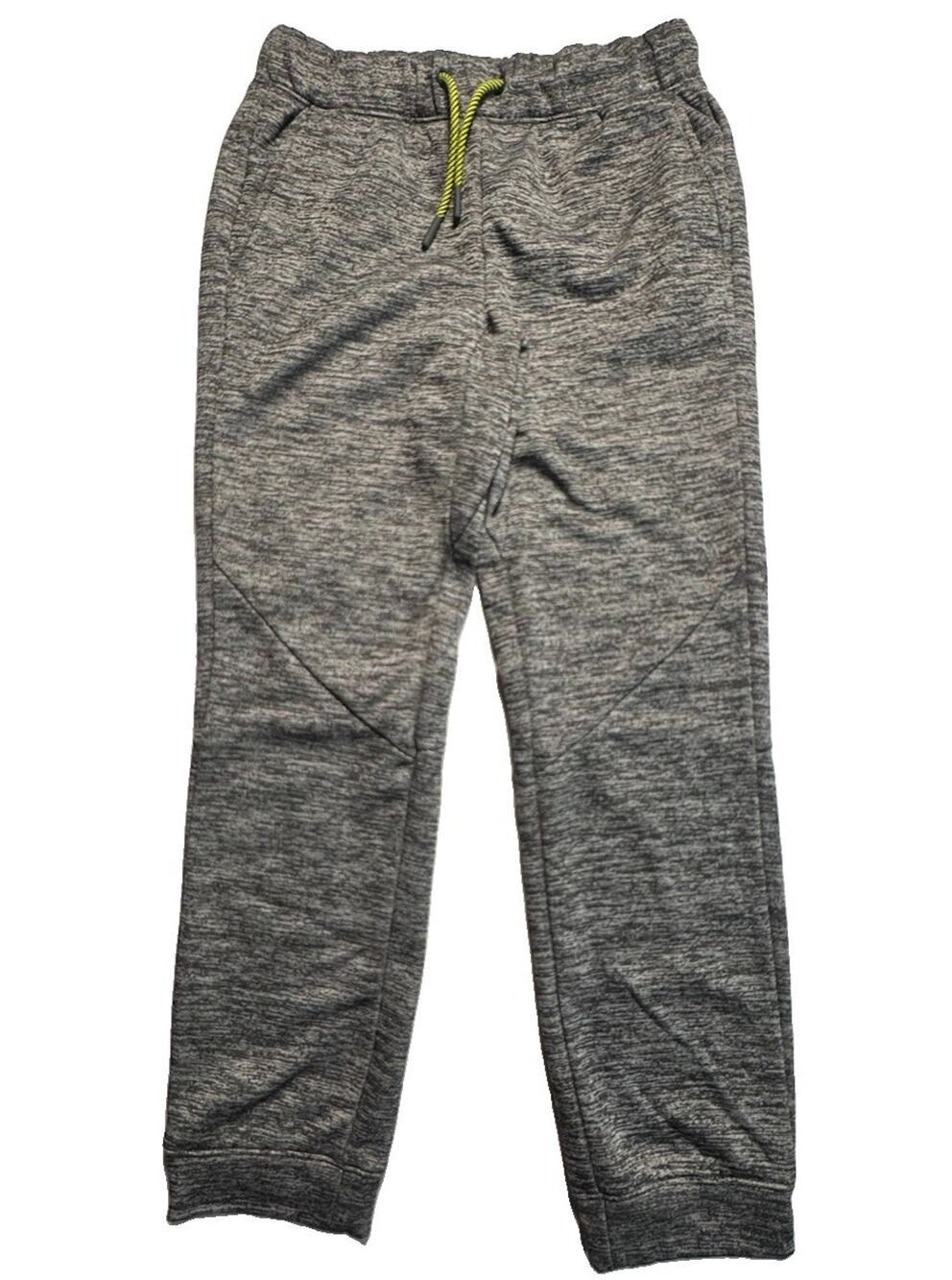All In Motion Boys Fleece Jogger Sweatpants Gray Size L 10-12 Drawstring Pockets